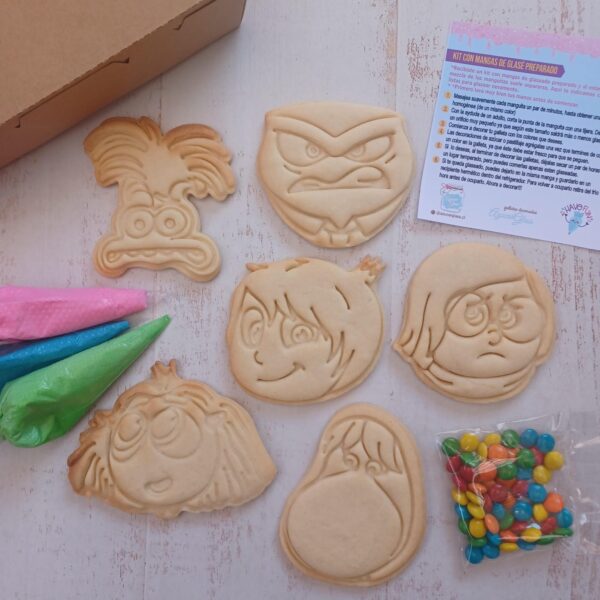 Galletas para decorara de Intensamente 6 unidades
